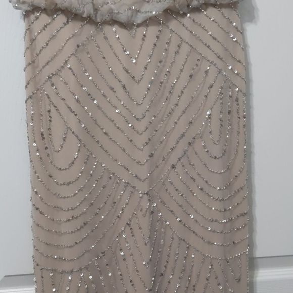 ADRIANNA PAPELL Art deco blouson beaded go… - Picture 3 of 8